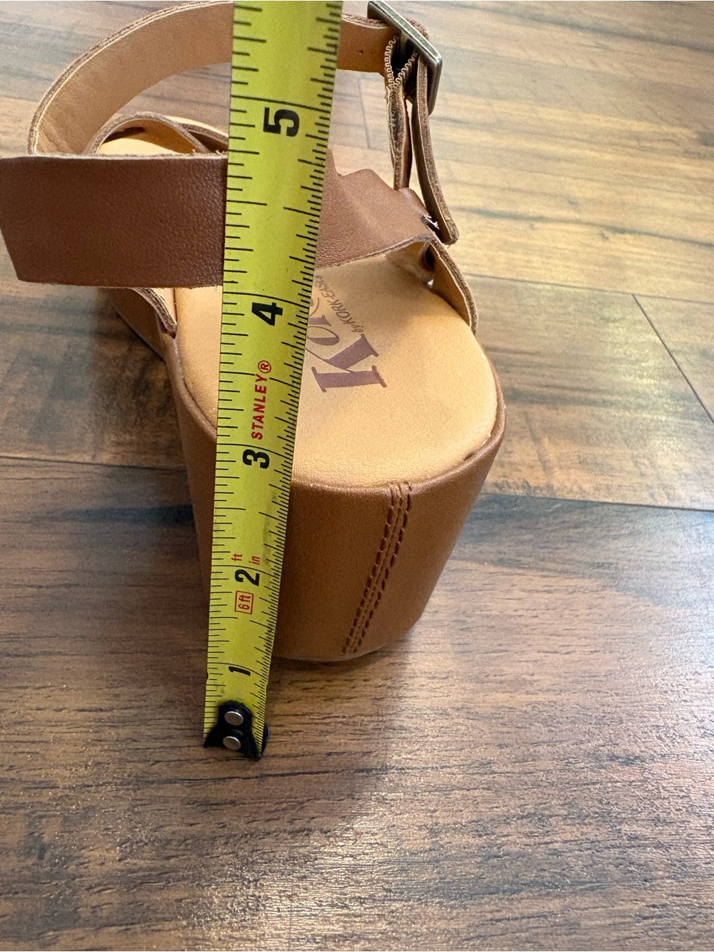 Korks by Kork-Ease Brown Wedge Platform Ankle Strap Sandals Women's 8 - Picture 9 of 9